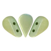 Amos par Puca® kralen Opaque light green ceramic look 03000-14457